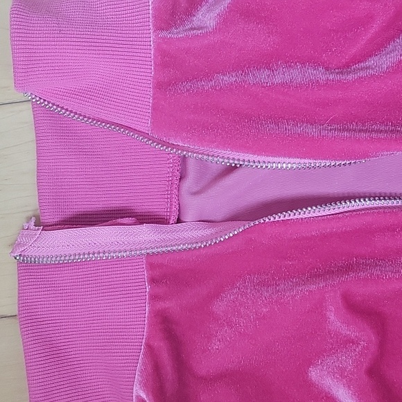 ✨ Pink Velour Zip-Up Jacket | Y2K Barbiecore Lounge Hoodie | Size M EUC ✨ - Picture 4 of 5